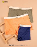 شورت نیم پا کش پهن مردانه گیاهی طرح کبریتی