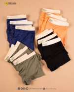 شورت نیم پا کش پهن مردانه گیاهی طرح کبریتی - Image 3